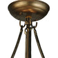 Meyda Lighting Greenbriar Oak 16" 3-Light Antique Copper Semi-flush Mount Light With Multi-Colored Shade Glass