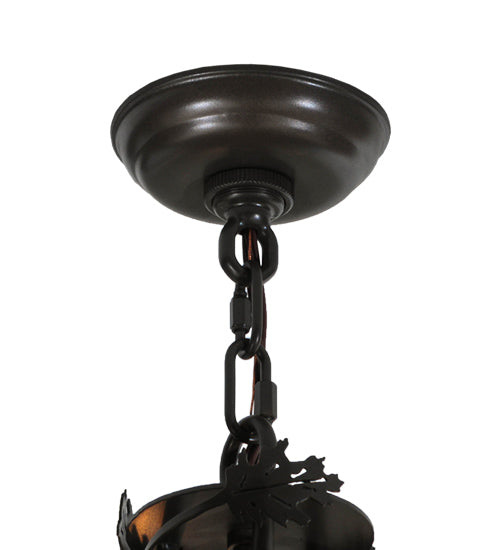 Meyda Lighting Greenbriar Oak 34" 11-Light 9-Arm Timeless Bronze Chandelier With Faux Candlelight