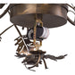 Meyda Lighting Greenbriar Oak 34" 9-Light 9-Arm Dark Burnished Antique Copper Chandelier
