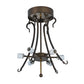 Meyda Lighting Greenbriar Oak 36" 6-Light Antique Copper Semi-flush Mount Light With Brown & Beige Shade Glass