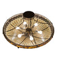 Meyda Lighting Greenbriar Oak 36" 6-Light Antique Copper Semi-flush Mount Light With Brown & Beige Shade Glass