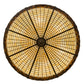 Meyda Lighting Greenbriar Oak 36" 6-Light Antique Copper Semi-flush Mount Light With Brown & Beige Shade Glass