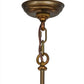 Meyda Lighting Greenbriar Oak 36" 8-Light 6-Arm Antique Copper Chandelier With Green & Brown Shade Glass