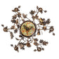 Meyda Lighting Greenbriar Oak 39" 11-Light 9-Arm Dark Burnished Antique Copper Chandelier With Multi-Colored Shade Glass