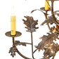 Meyda Lighting Greenbriar Oak 39" 11-Light 9-Arm Dark Burnished Antique Copper Chandelier With Multi-Colored Shade Glass