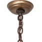 Meyda Lighting Greenbriar Oak 39" 11-Light Dark Burnished Antique Copper Chandelier With Ivory Faux Candlelight
