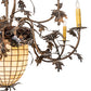 Meyda Lighting Greenbriar Oak 39" 11-Light Dark Burnished Antique Copper Chandelier With Ivory Faux Candlelight
