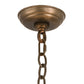Meyda Lighting Greenbriar Oak 42" 11-Light 8-Arm Dark Burnished Antique Copper Chandelier With Multi-Colored Shade Glass