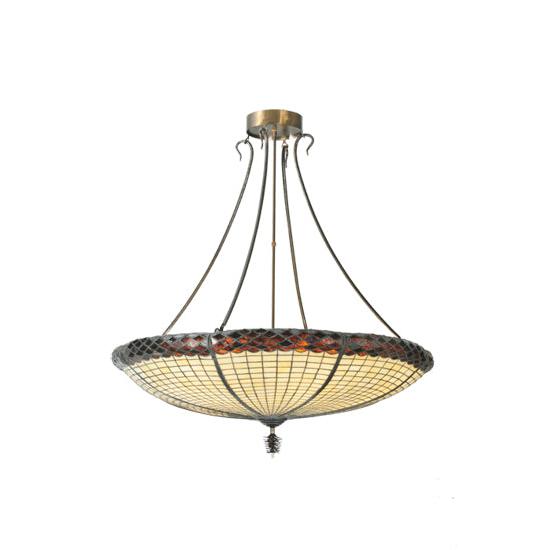 Meyda Lighting Greenbriar Oak 42" 6-Light Inverted Pendant Light