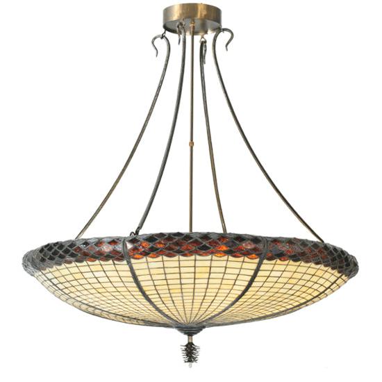 Meyda Lighting Greenbriar Oak 42" 6-Light Inverted Pendant Light