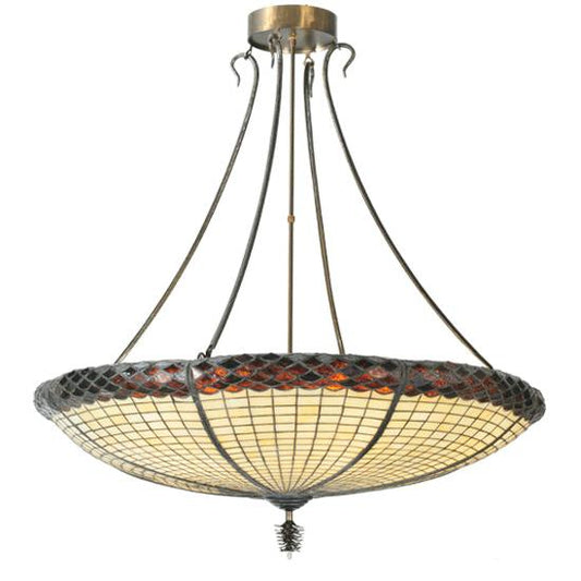 Meyda Lighting Greenbriar Oak 42" 6-Light Inverted Pendant Light