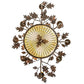 Meyda Lighting Greenbriar Oak 48" 11-Light Old Copper Pot Chandelier With Beige & Brown Stained Shade Glass
