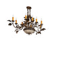 Meyda Lighting Greenbriar Oak 48" 12-Light Antique Copper Chandelier With Ivory Faux Candlelight