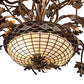 Meyda Lighting Greenbriar Oak 48" 12-Light Antique Copper Chandelier With Ivory Faux Candlelight