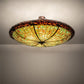 Meyda Lighting Greenbriar Oak 48" 6-Light Mahogany Bronze With Multi-Colored Stained Shade Glass