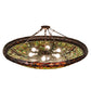 Meyda Lighting Greenbriar Oak 48" 6-Light Mahogany Bronze With Multi-Colored Stained Shade Glass