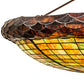 Meyda Lighting Greenbriar Oak 48" 6-Light Mahogany Bronze With Multi-Colored Stained Shade Glass