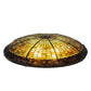 Meyda Lighting Greenbriar Oak 52" 6-Light Timeless Bronze Inverted Pendant Light With Multi-Colored Shade Glass