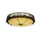 Meyda Lighting Greenbriar Oak 52" 8-Light Oil Rubbed Bronze Flush Mount Light With Brown & Beige Shade Glass