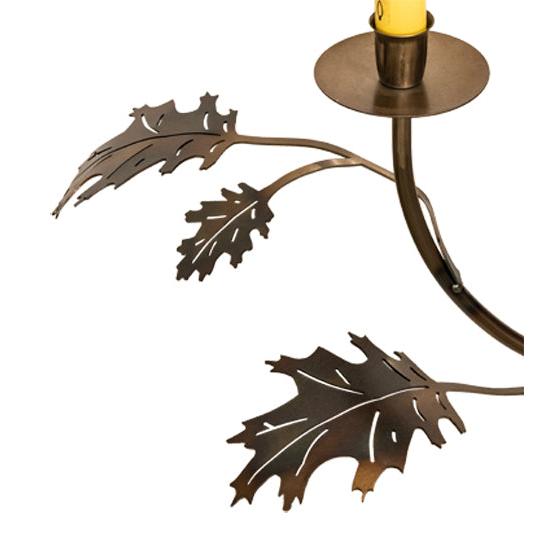 Meyda Lighting Greenbriar Oak 60" 12-Light Dark Burnished Antique Copper Chandelier