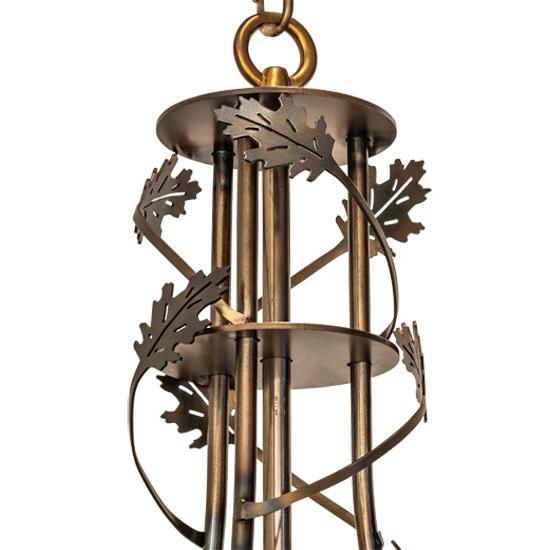 Meyda Lighting Greenbriar Oak 60" 12-Light Dark Burnished Antique Copper Chandelier