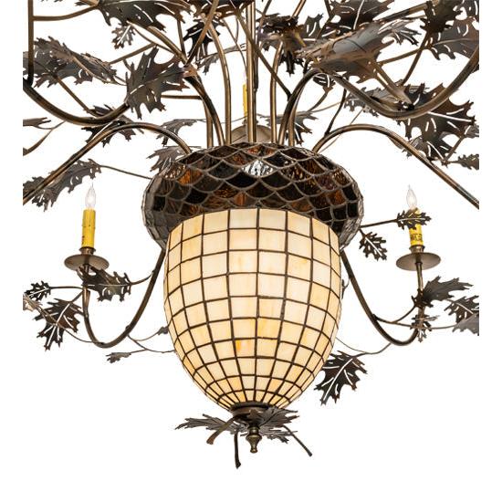 Meyda Lighting Greenbriar Oak 60" 12-Light Dark Burnished Antique Copper Chandelier