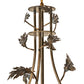 Meyda Lighting Greenbriar Oak 63" 11-Light 9-Arm Dark Burnished Antique Copper Chandelier With Multi-Colored Shade