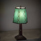 Meyda Lighting Greenwood 13" Textured Black Mini Table Lamp With Green Shade
