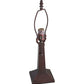 Meyda Lighting Greenwood 13" Textured Black Mini Table Lamp With Green Shade
