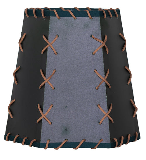 Meyda Lighting Greenwood 8" Hexagon Hunter Green Faux Shade