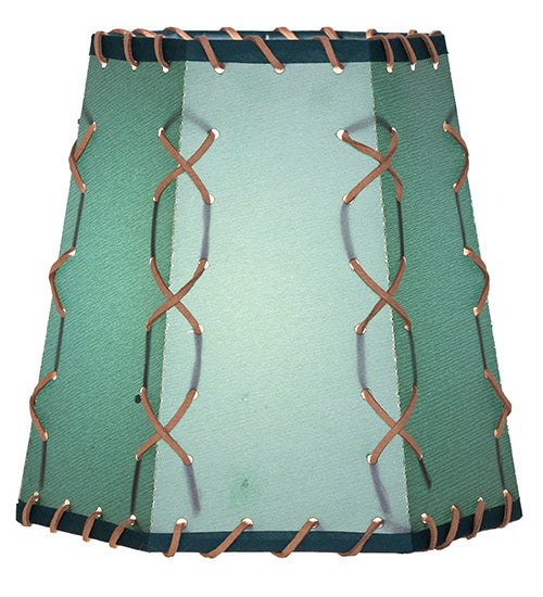 Meyda Lighting Greenwood 8" Hexagon Hunter Green Faux Shade