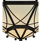 Meyda Lighting Grenoble 74" 15-Light Roasted Red Pepper Semi-flush Mount Ceiling Light With Creme Carrare Idalight Shade