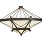 Meyda Lighting Grenoble 74" 15-Light Roasted Red Pepper Semi-flush Mount Ceiling Light With Creme Carrare Idalight Shade