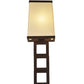 Meyda Lighting Gridluck 244050 7" Cafe Noir Wall Sconce With Antique Cream Textrene Shade