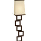 Meyda Lighting Gridluck 244338 7" Cafe Noir Wall Sconce With Antique Cream Textrene Shade