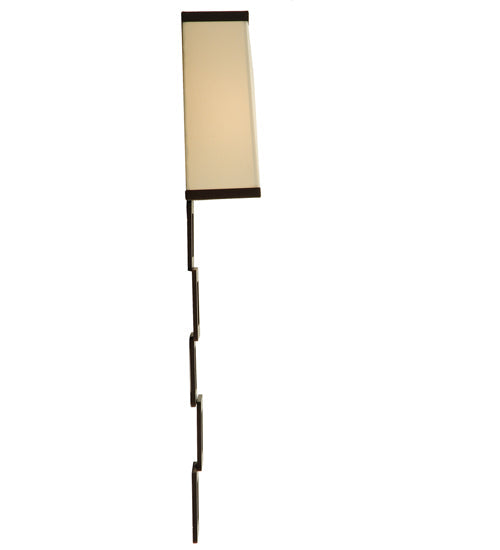 Meyda Lighting Gridluck 244338 7" Cafe Noir Wall Sconce With Antique Cream Textrene Shade