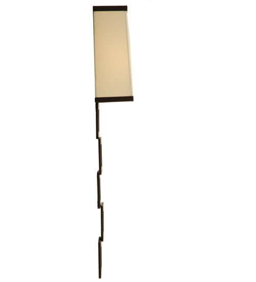 Meyda Lighting Gridluck 7" Cafe Noir Wall Sconce With Antique Cream Textrene Shade