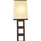 Meyda Lighting Gridluck 7" Cafe Noir Wall Sconce With White Antique Cream Textrene Shade