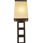 Meyda Lighting Gridluck 7" Cafe Noir Wall Sconce With White Antique Cream Textrene Shade