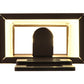 Meyda Lighting Gridluck 7" Cafe Noir Wall Sconce With White Antique Cream Textrene Shade