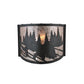Meyda Lighting Grizzly Bear 12" Black Left Wall Sconce With Silver Mica Shade Glass