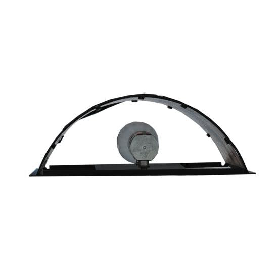 Meyda Lighting Grizzly Bear 12" Black Left Wall Sconce With Silver Mica Shade Glass