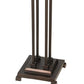 Meyda Lighting Grizzly Bear 63" 2-Light Mahogany Bronze Floor Lamp With Multi-Colored Shade Glass