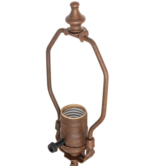Meyda Lighting Grizzly Bear Through the Trees 16" Hand Painted Rust Table Lamp Base