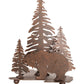 Meyda Lighting Grizzly Bear Through the Trees 16" Hand Painted Rust Table Lamp Base