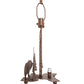 Meyda Lighting Grizzly Bear Through the Trees 16" Hand Painted Rust Table Lamp Base