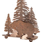 Meyda Lighting Grizzly Bear Through the Trees 22" 2-Light Rust Table Lamp With Amber Mica Shade Glass