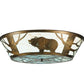 Meyda Lighting Grizzly Bear on the Loose 47" LED Antique Copper Flush Mount Light With Randsburg Rock Idalight Shade