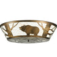 Meyda Lighting Grizzly Bear on the Loose 47" LED Antique Copper Flush Mount Light With Randsburg Rock Idalight Shade