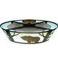 Meyda Lighting Grizzly Bear on the Loose 47" LED Antique Copper Flush Mount Light With Randsburg Rock Idalight Shade